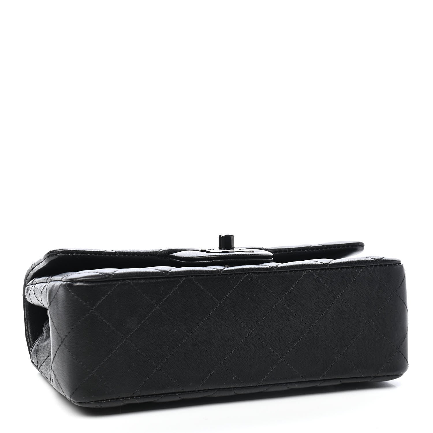 Chanel Lambskin Quilted Mini Rectangular Flap So Black 4 of 9