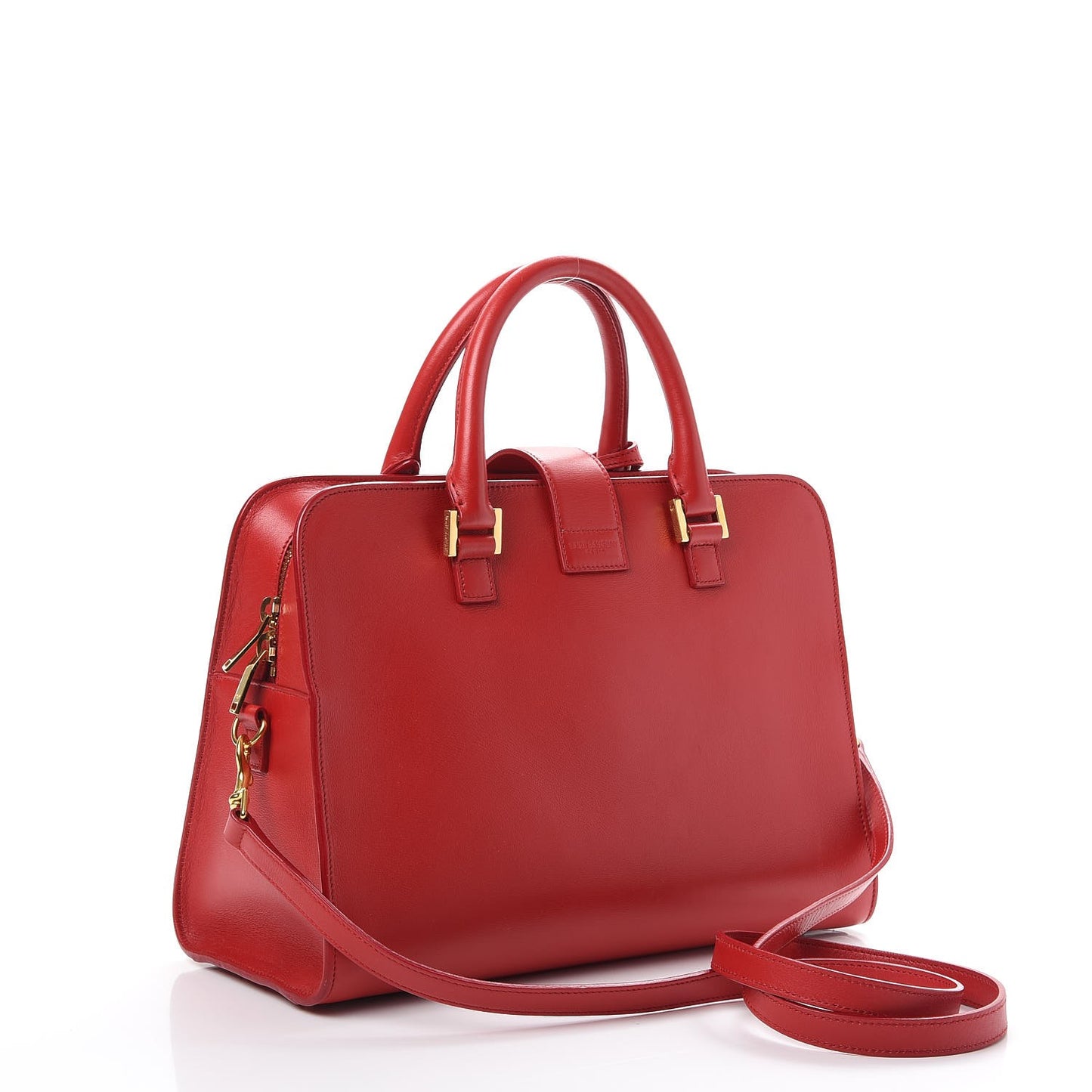 Calfskin Small Monogram Cabas Lipstick Red