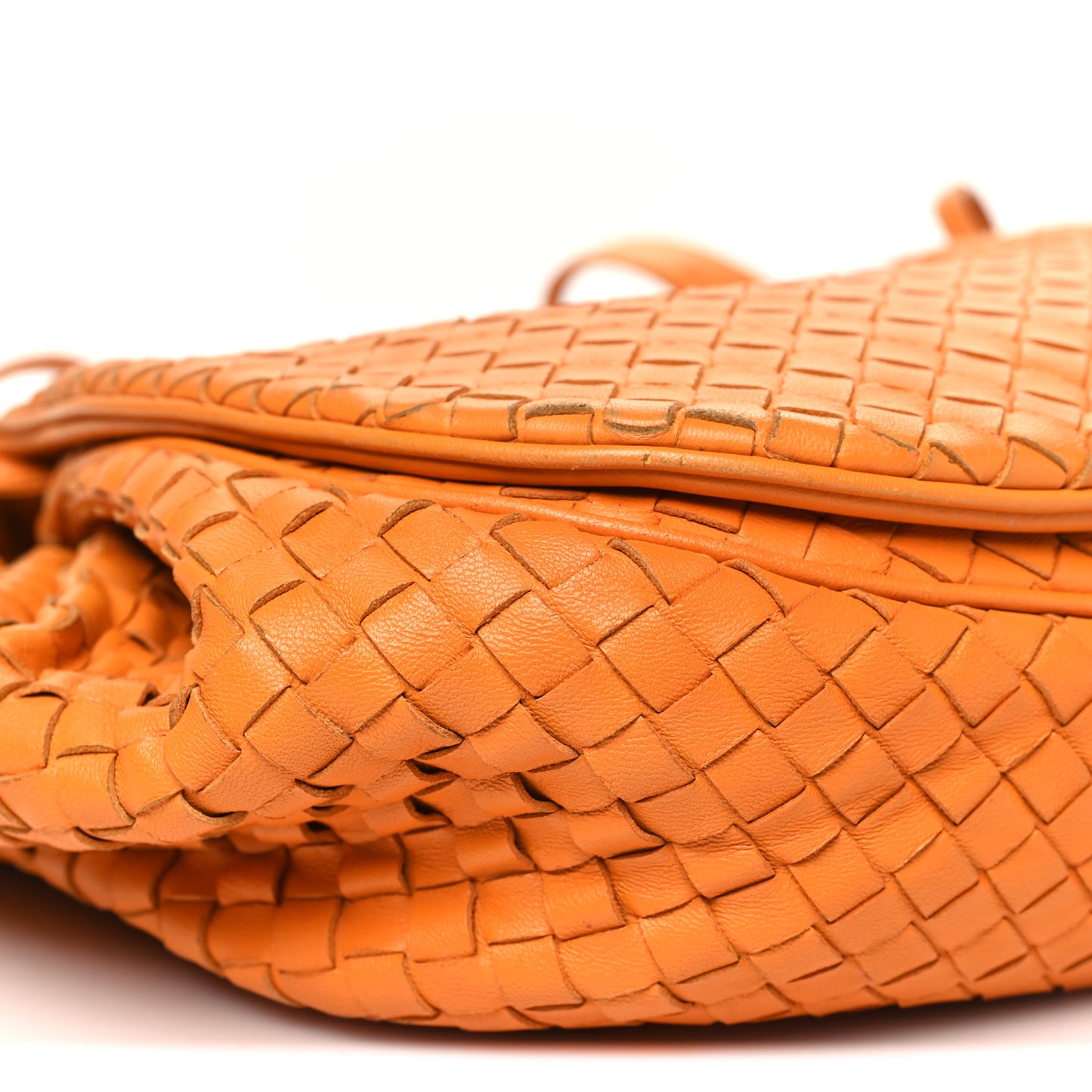 Nappa Intrecciato Drawstring Messenger Flap Orange