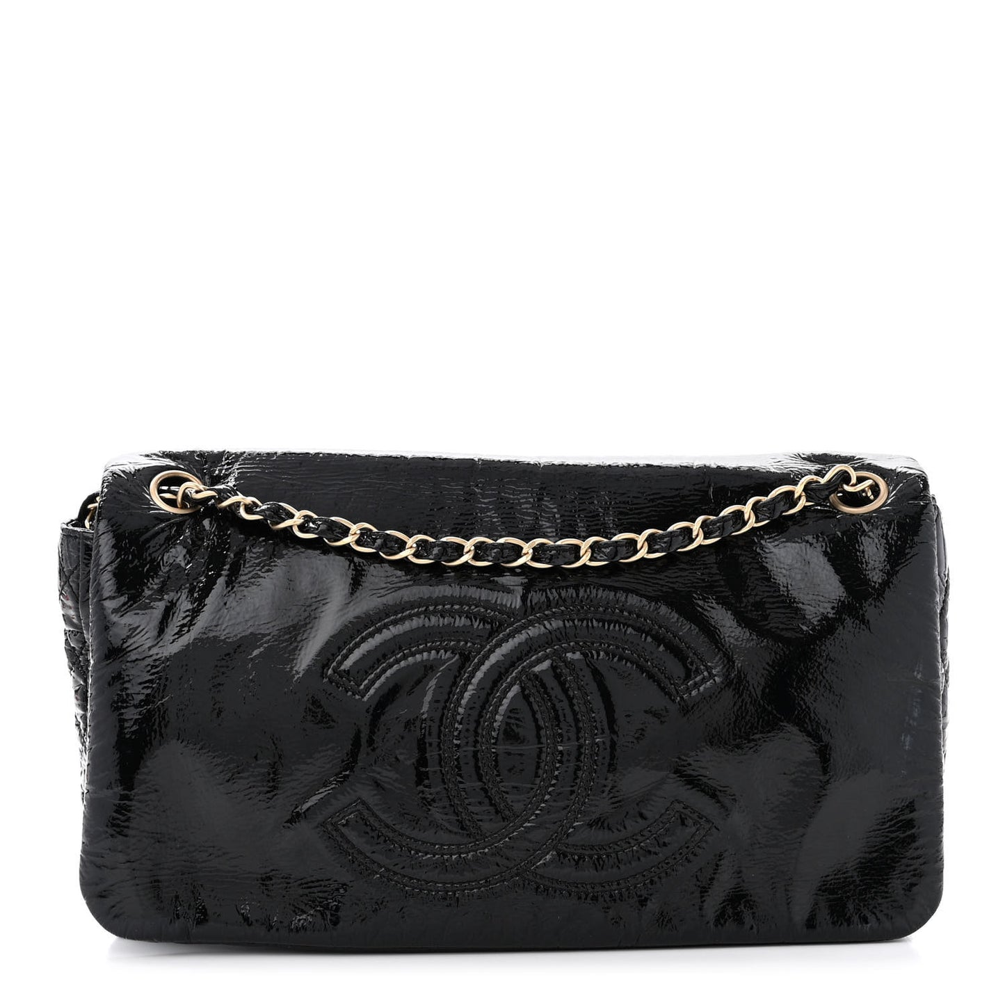 Vinyl Medium Rock and Chain Flap Black