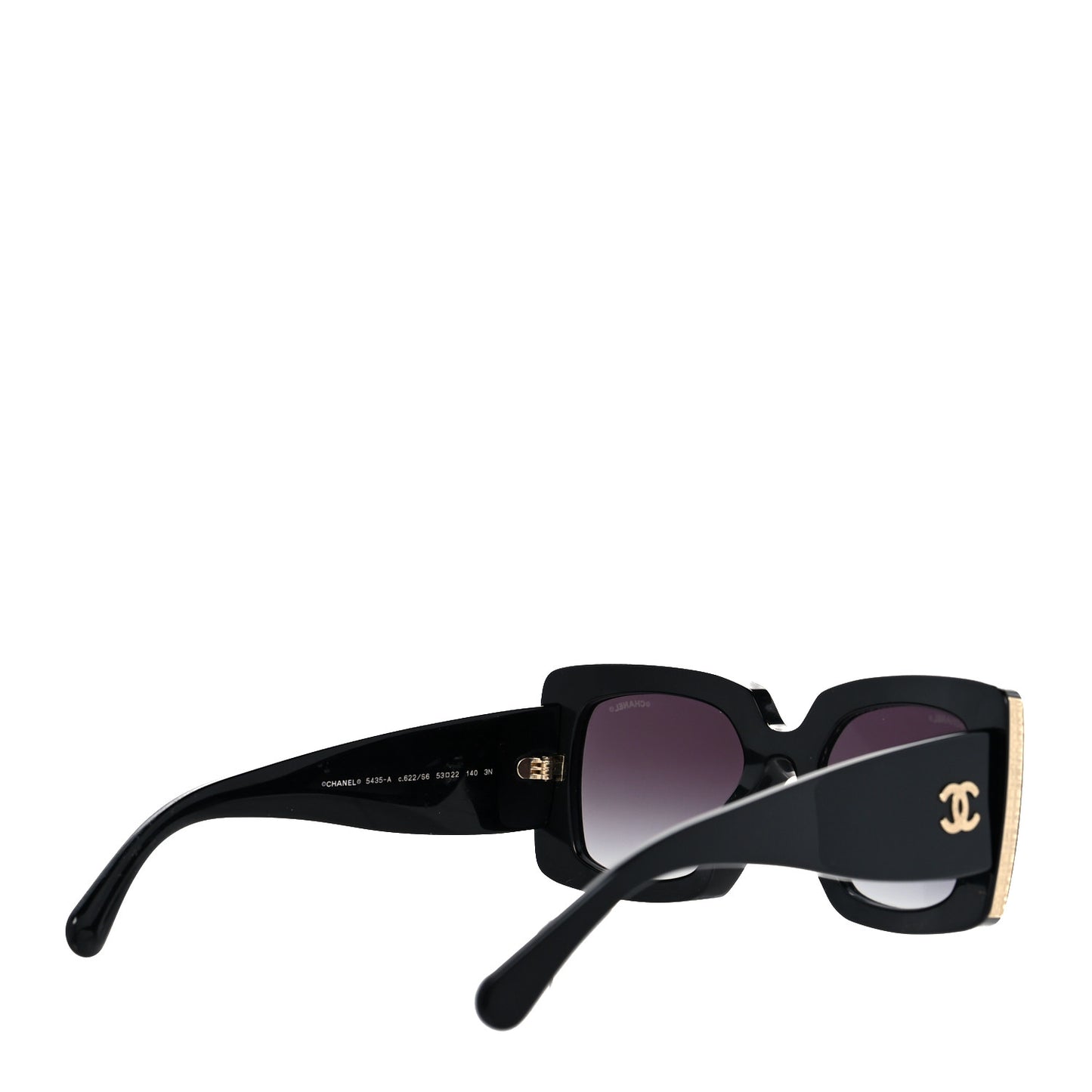Acetate Rectangle Sunglasses 5435 Black