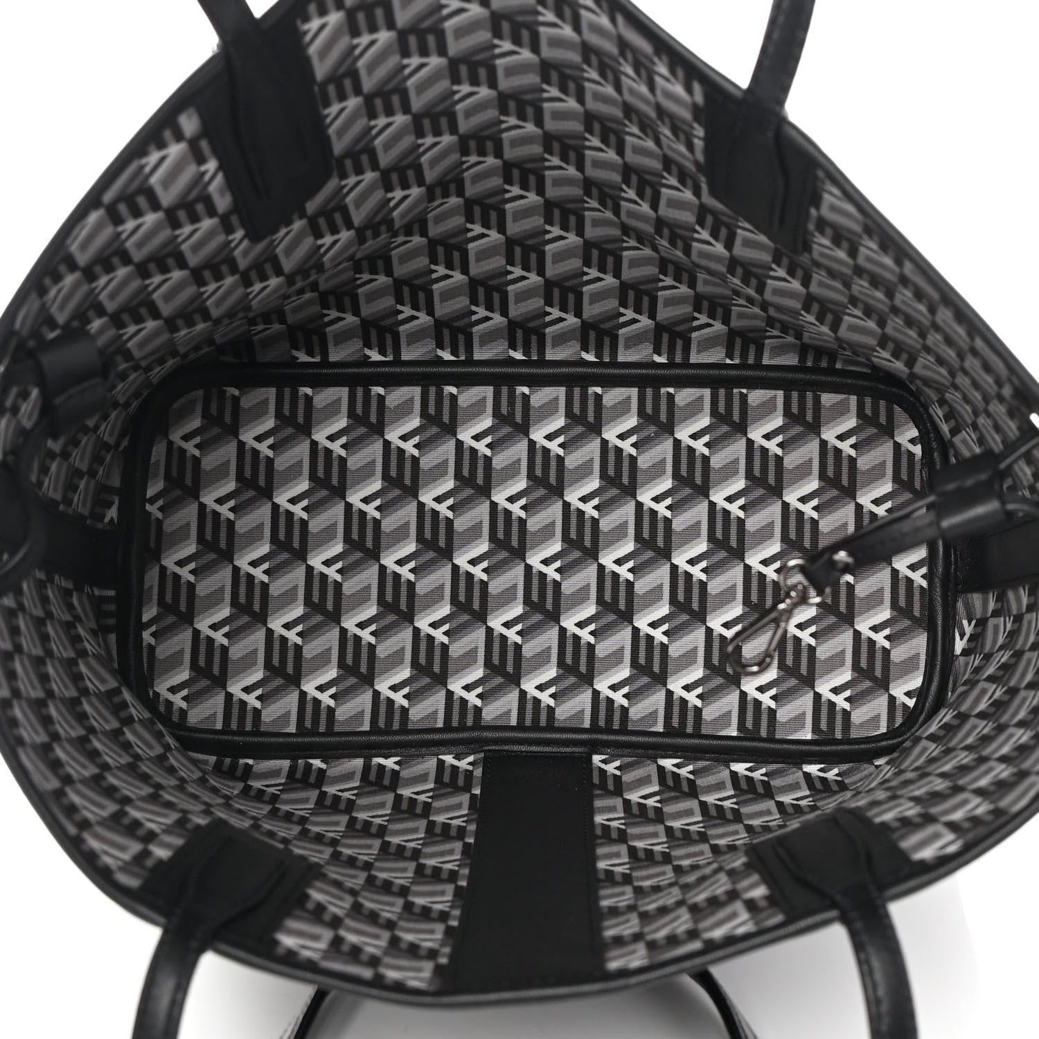 MCM Visetos Small Liz Reversible Shopper Tote Black 9 of 16