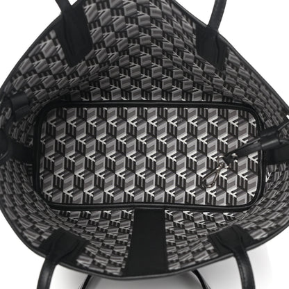 MCM Visetos Small Liz Reversible Shopper Tote Black 9 of 16