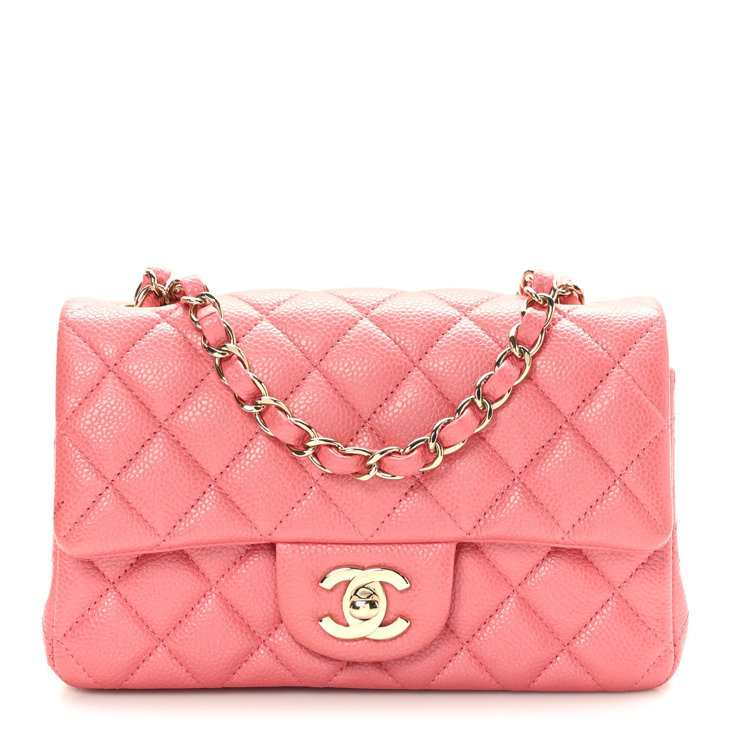 Chanel Caviar Quilted Mini Rectangular Flap Dark Pink 1 of 10
