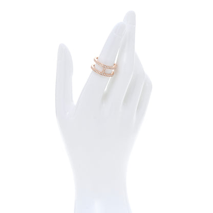 Hermes 18K Rose Gold Diamond MM Ever Chaine D'Ancre Ring 52 6 2 of 7