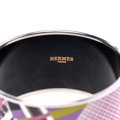 Hermes Enamel Printed Extra Wide Pour Sartir Bracelet 65 4 of 5