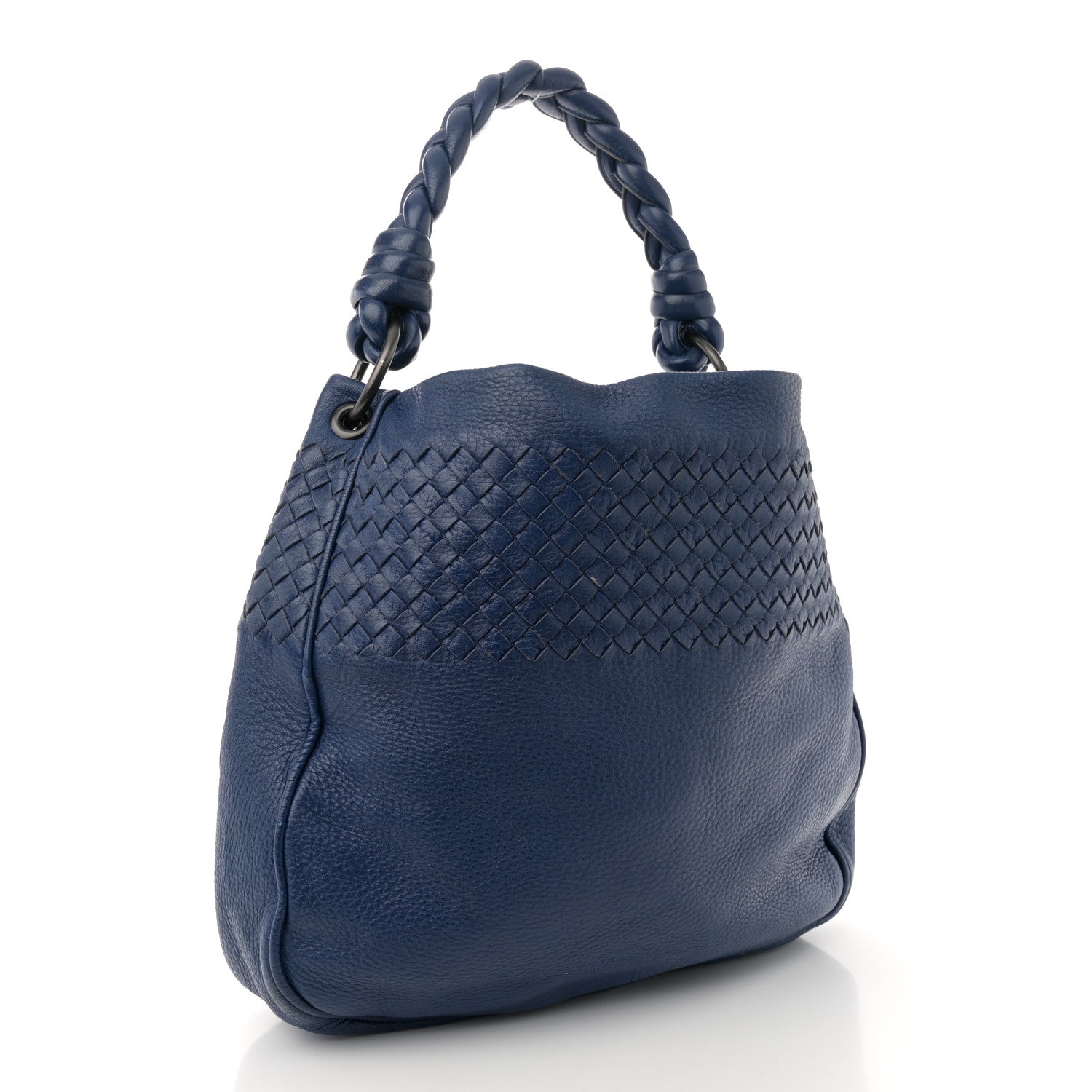 Bottega Veneta Cervo Intrecciato Shoulder Bag Blue 3 of 15