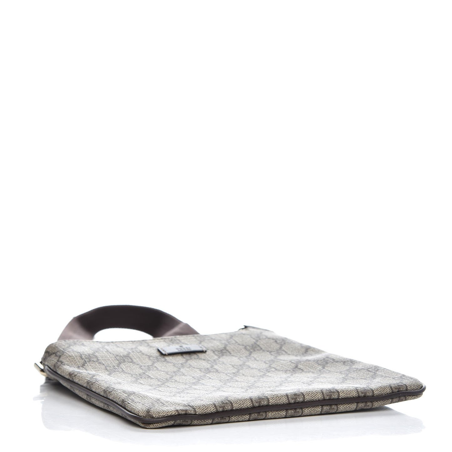 GG Supreme Monogram Small Flat Messenger Bag Dark Brown