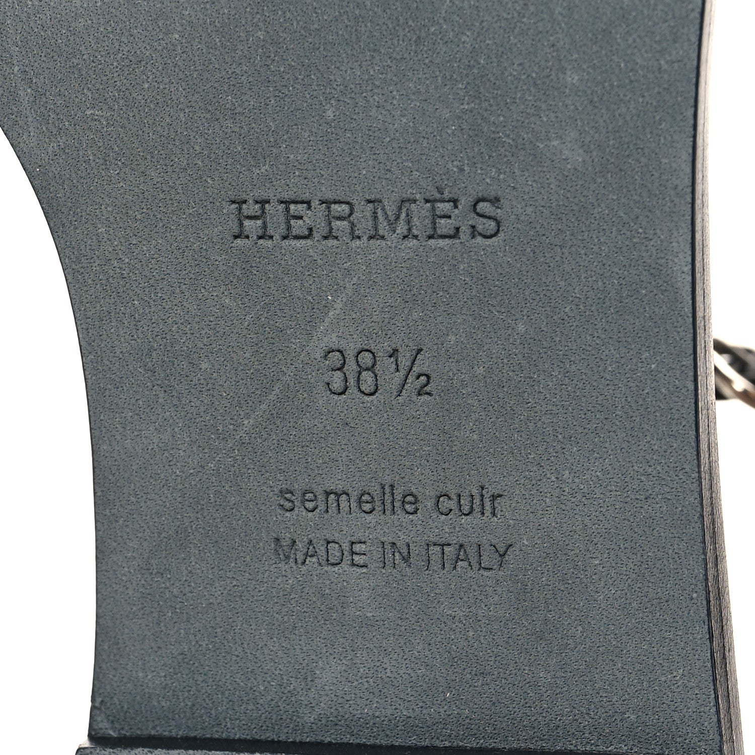 Hermes Calfskin Santorini Sandals 38.5 Black 8 of 10
