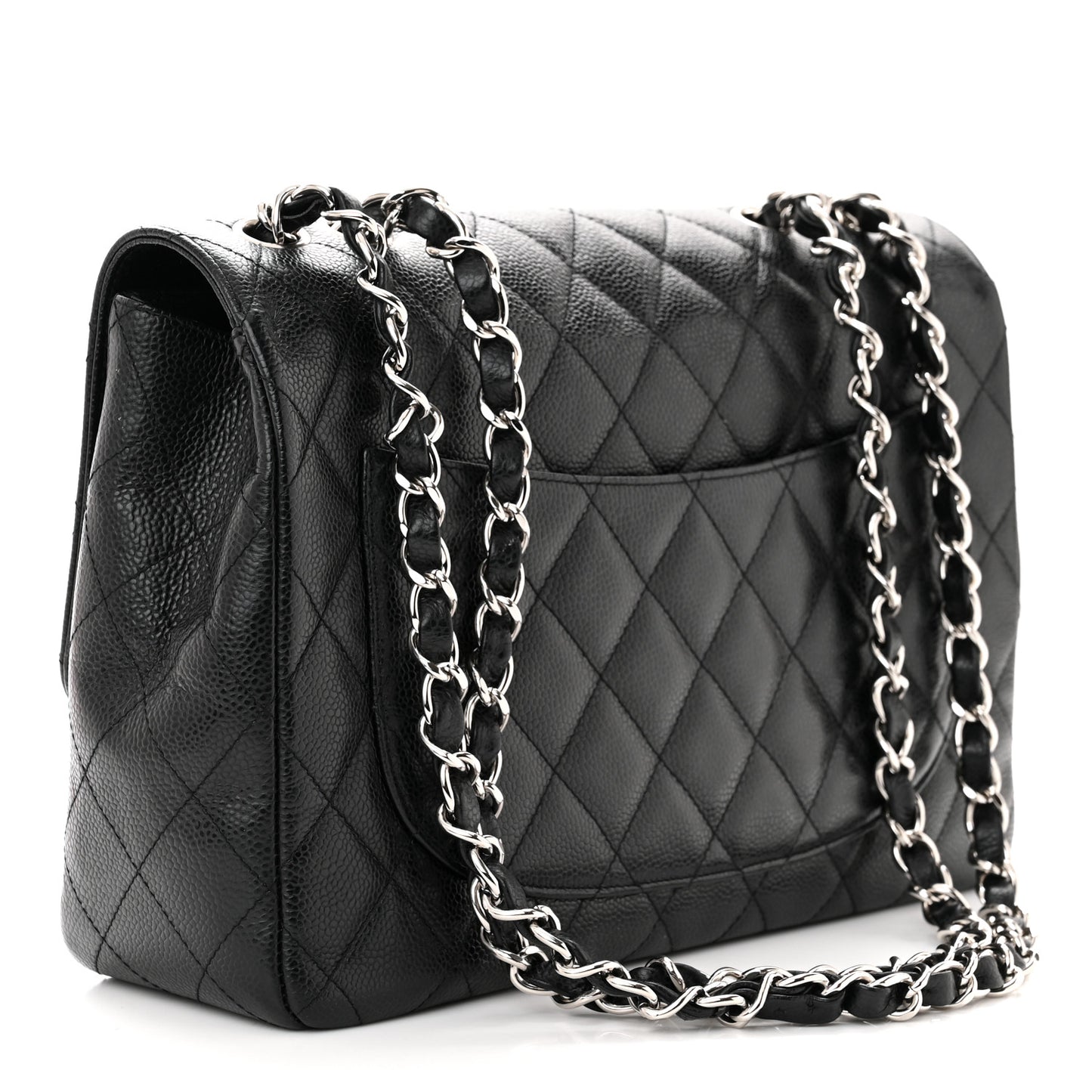 Caviar Quilted Jumbo Single Flap Black