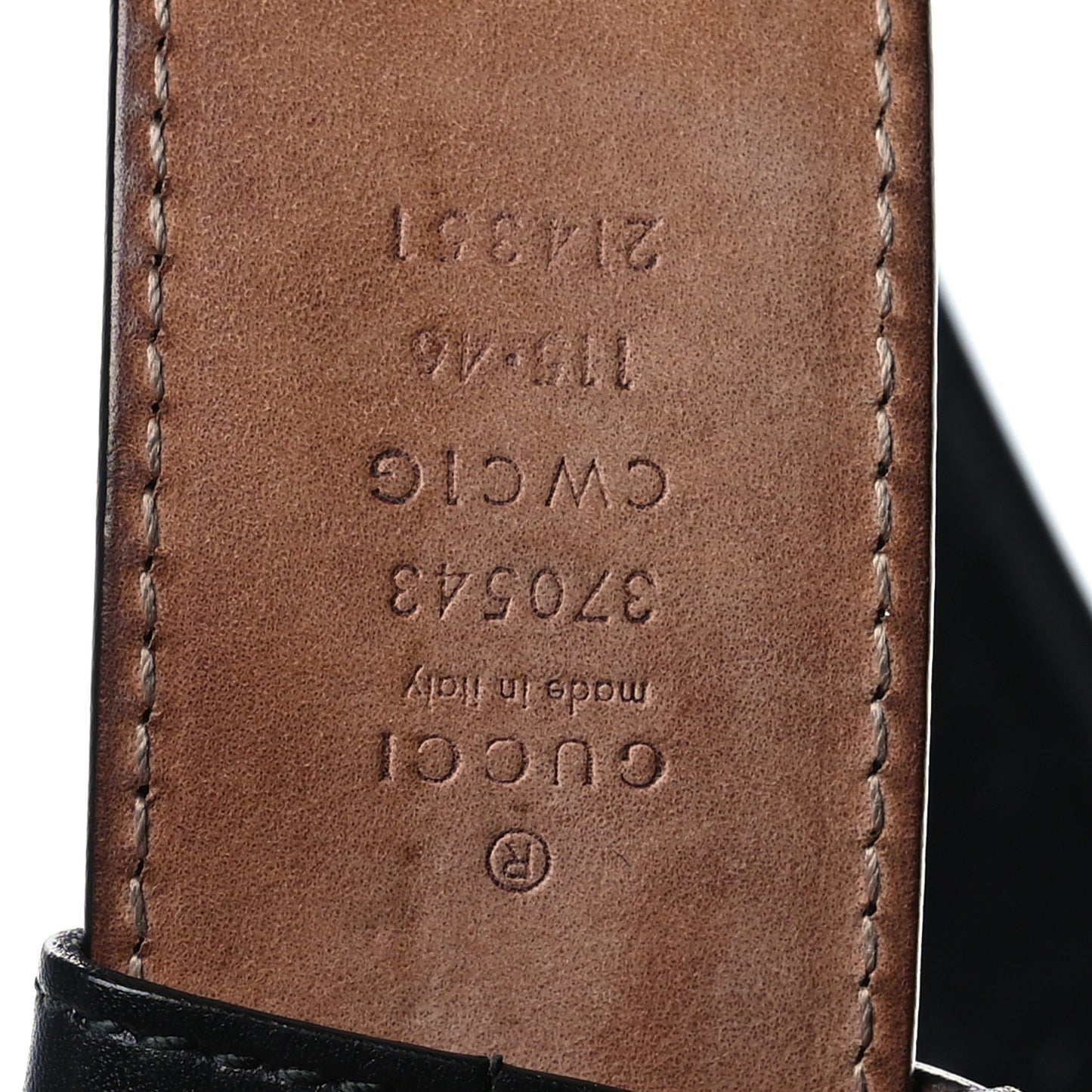Guccissima Signature Interlocking G 37mm Belt 115 46 Black