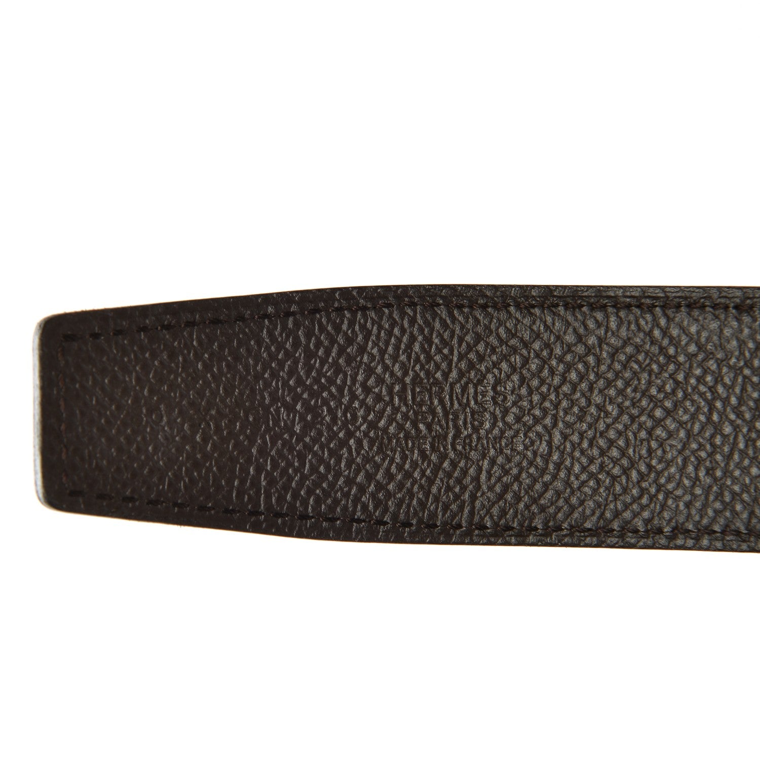 Hermes Swift Epsom 32mm H Belt 80 Black Chocolate 3 of 8