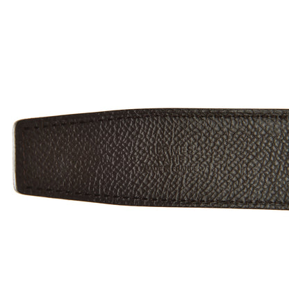 Hermes Swift Epsom 32mm H Belt 80 Black Chocolate 3 of 8