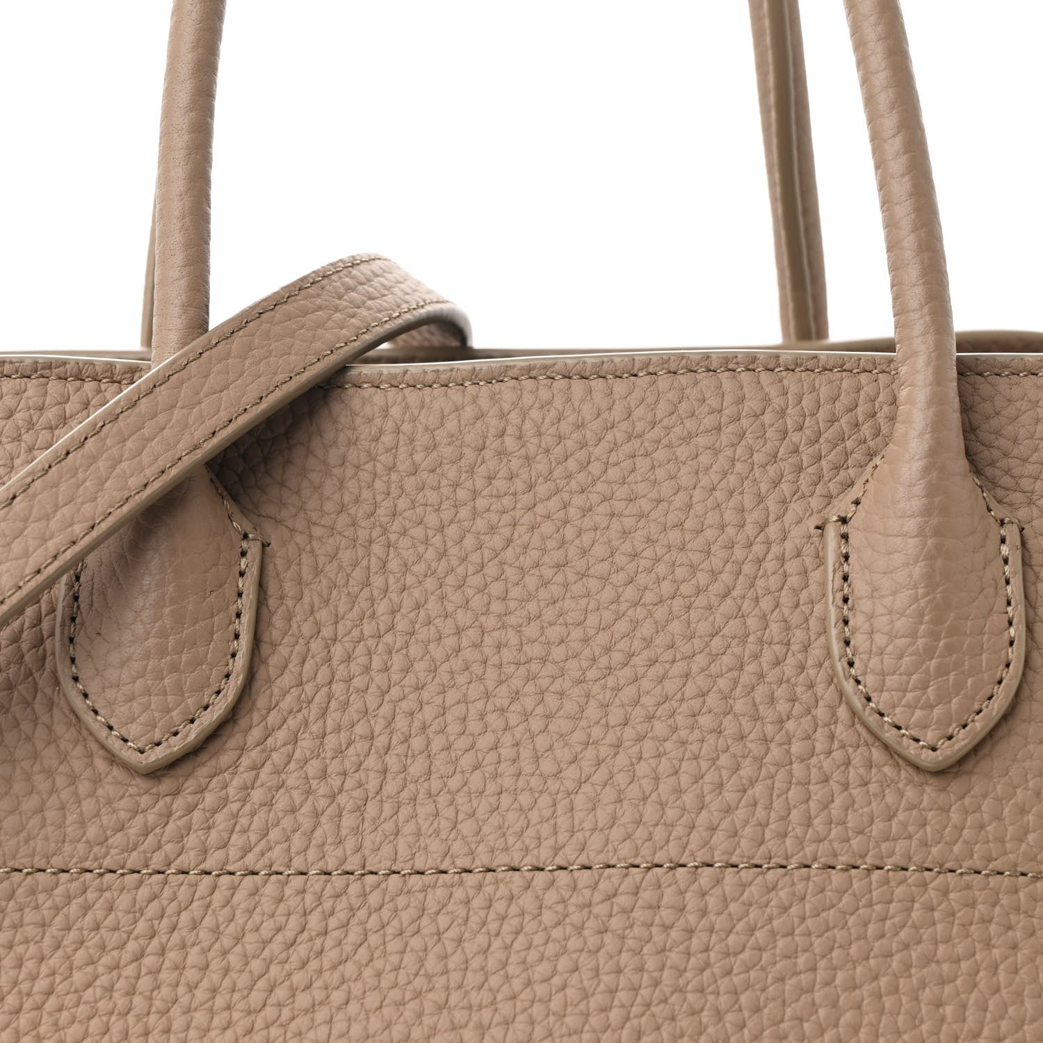 The Row Matte Grained Calfskin Soft Margaux 12 Dark Taupe 7 of 9