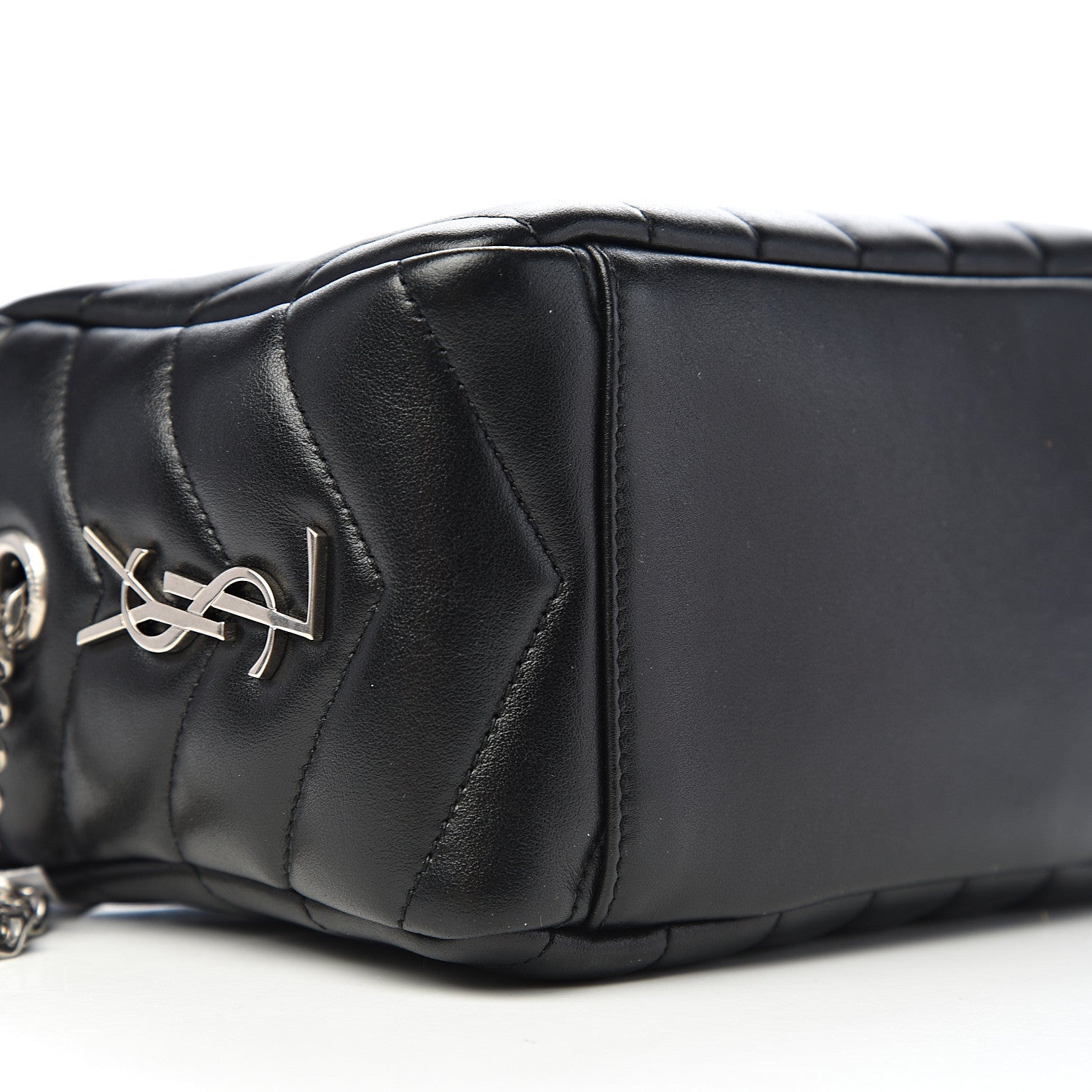 Saint Laurent Calfskin Y Quilted Monogram Small Loulou Bowling Bag Black 6 of 8