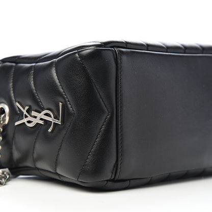 Saint Laurent Calfskin Y Quilted Monogram Small Loulou Bowling Bag Black 6 of 8