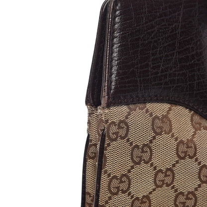 Gucci Monogram Horsebit Chain Shoulder Bag Brown 10 of 13