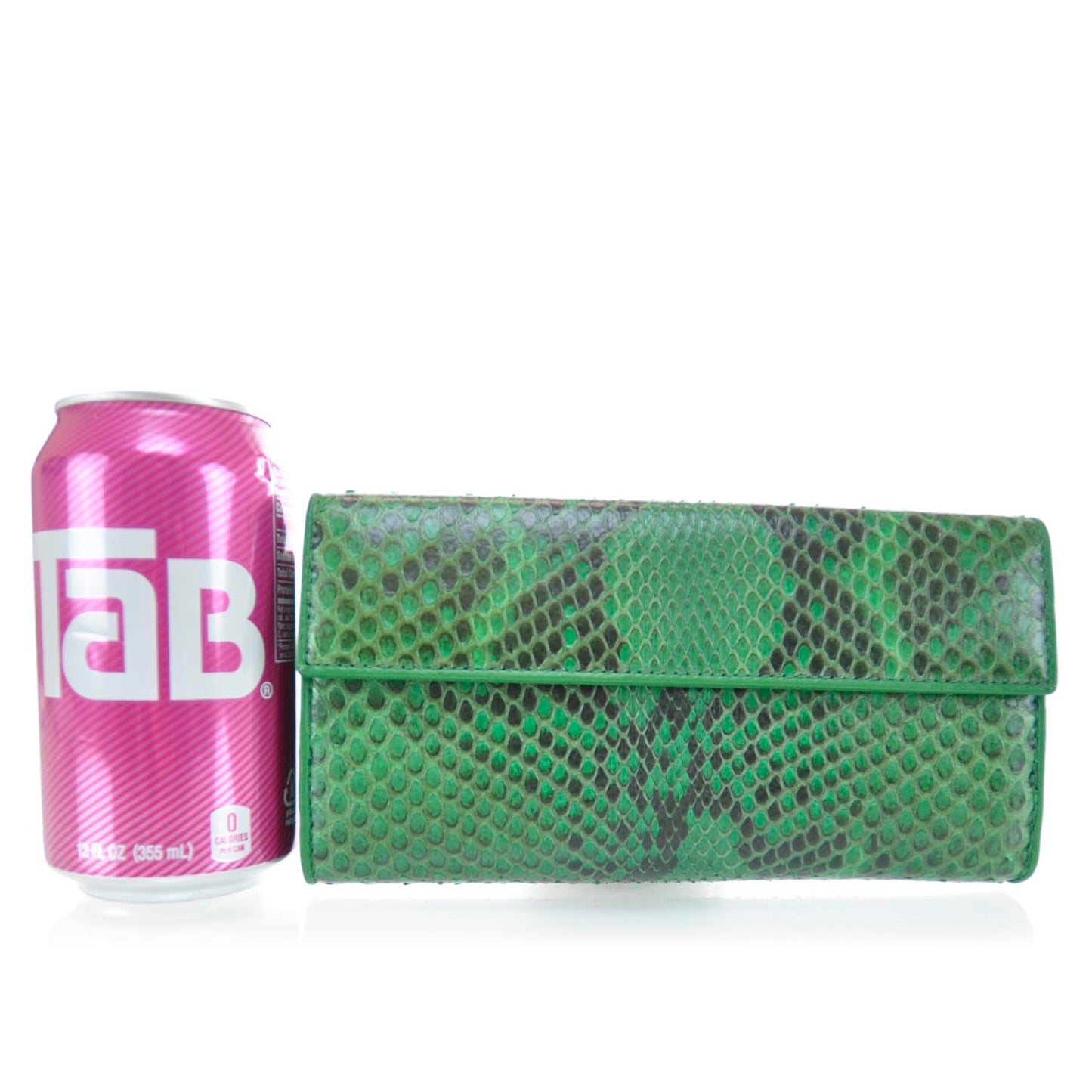 Python Continental Tiger Head Wallet Green