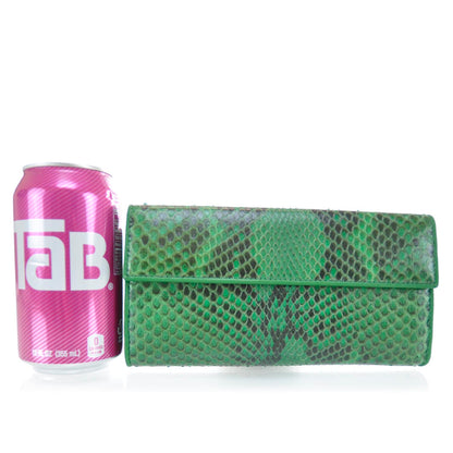 Gucci Python Continental Tiger Head Wallet Green 2 of 12