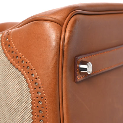 Hermes Barenia Toile Ghillies Birkin 35 Fauve 13 of 16