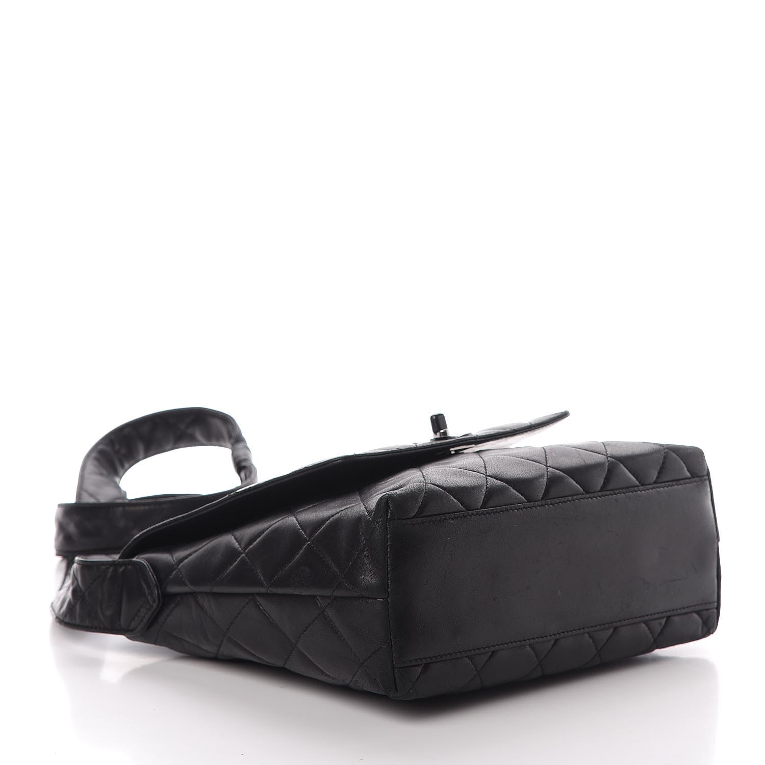 Chanel Lambskin Quilted Shoulder Flap Bag So Black 4 of 9