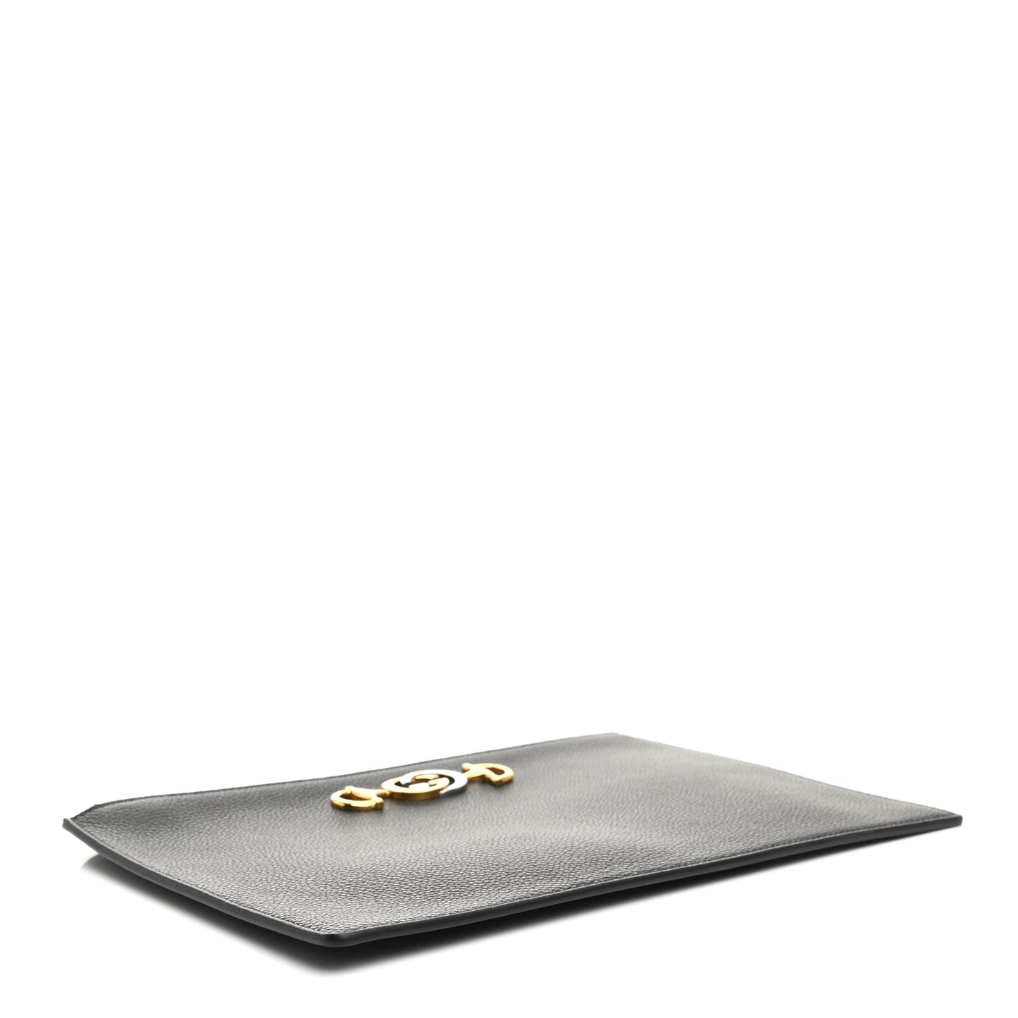 Grainy Calfskin Zumi Pouch Black