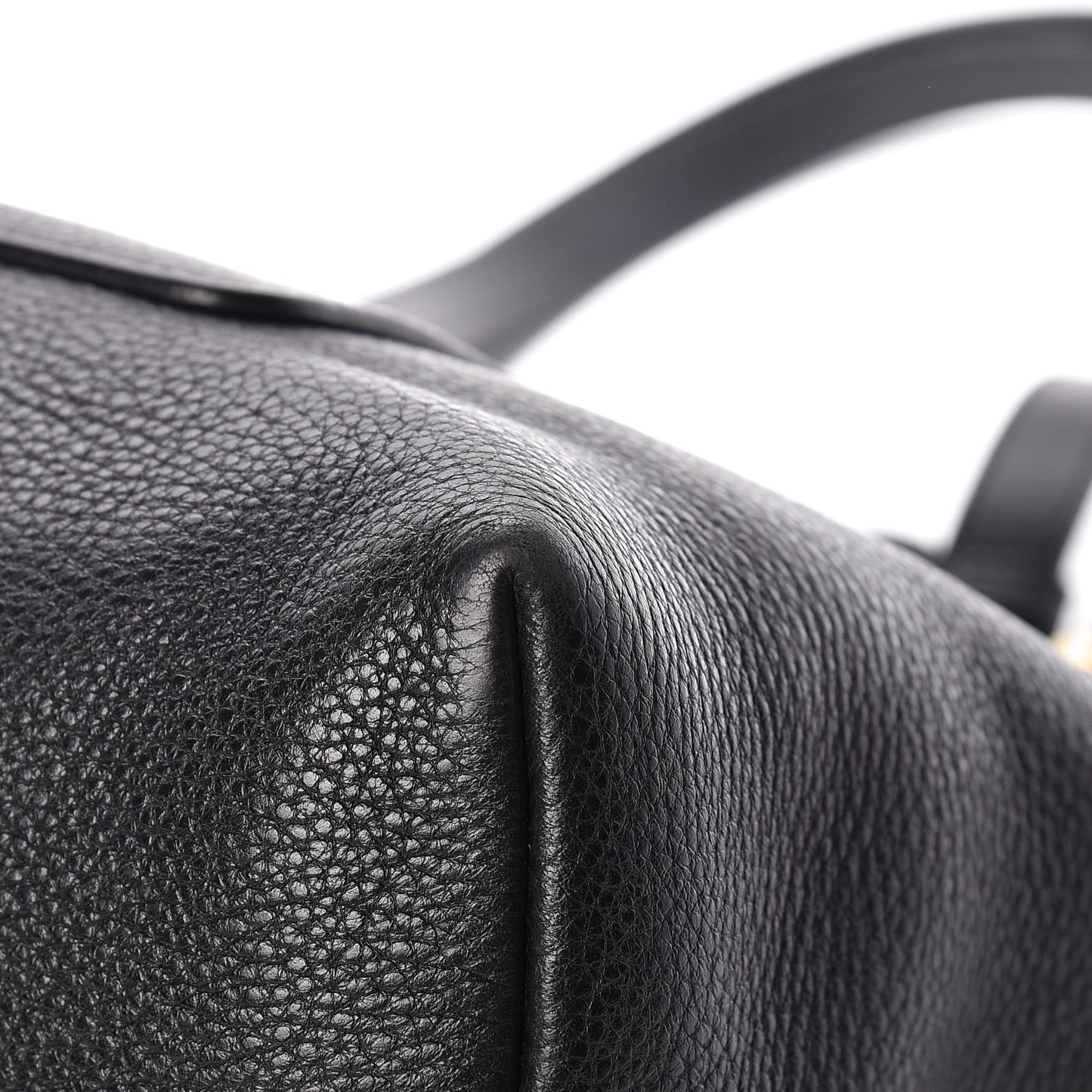 Vitello Daino Pocket Shopping Tote Black