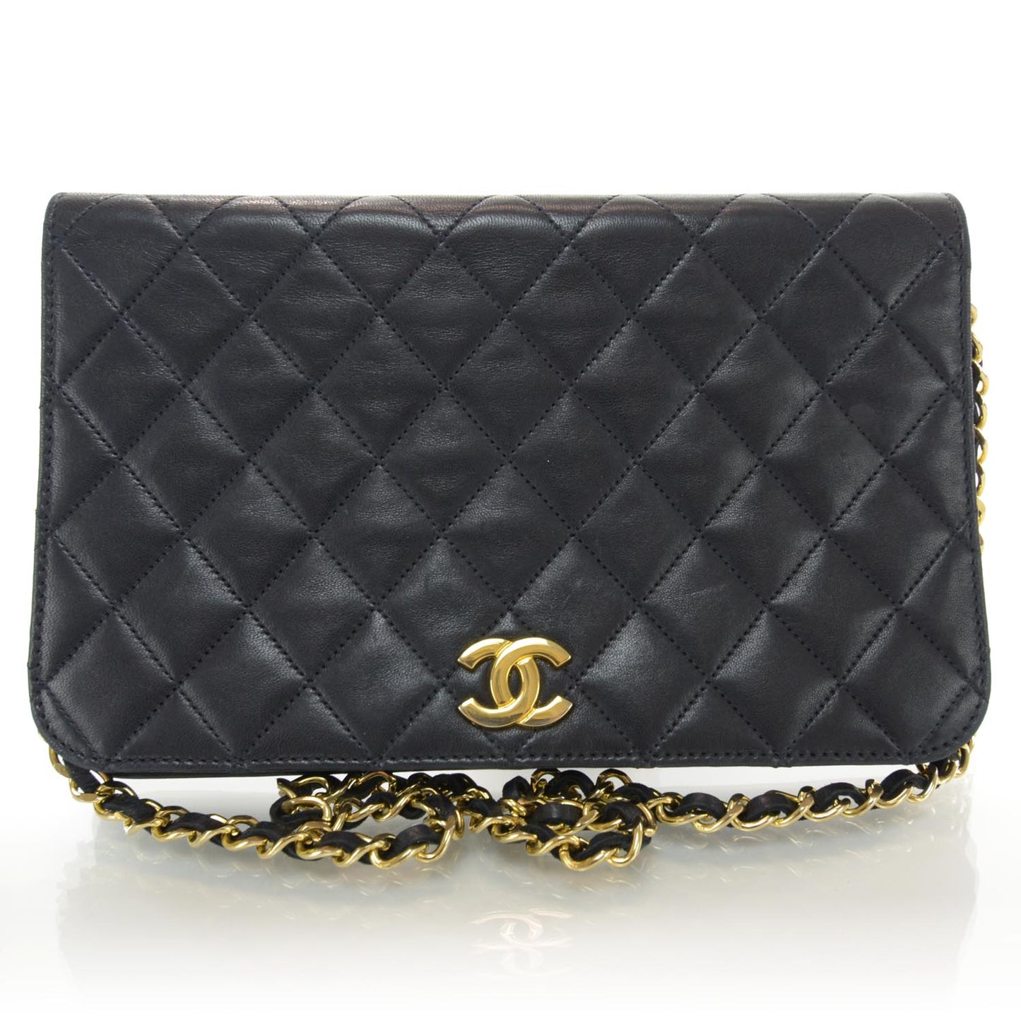 Lambskin Small Flap Navy