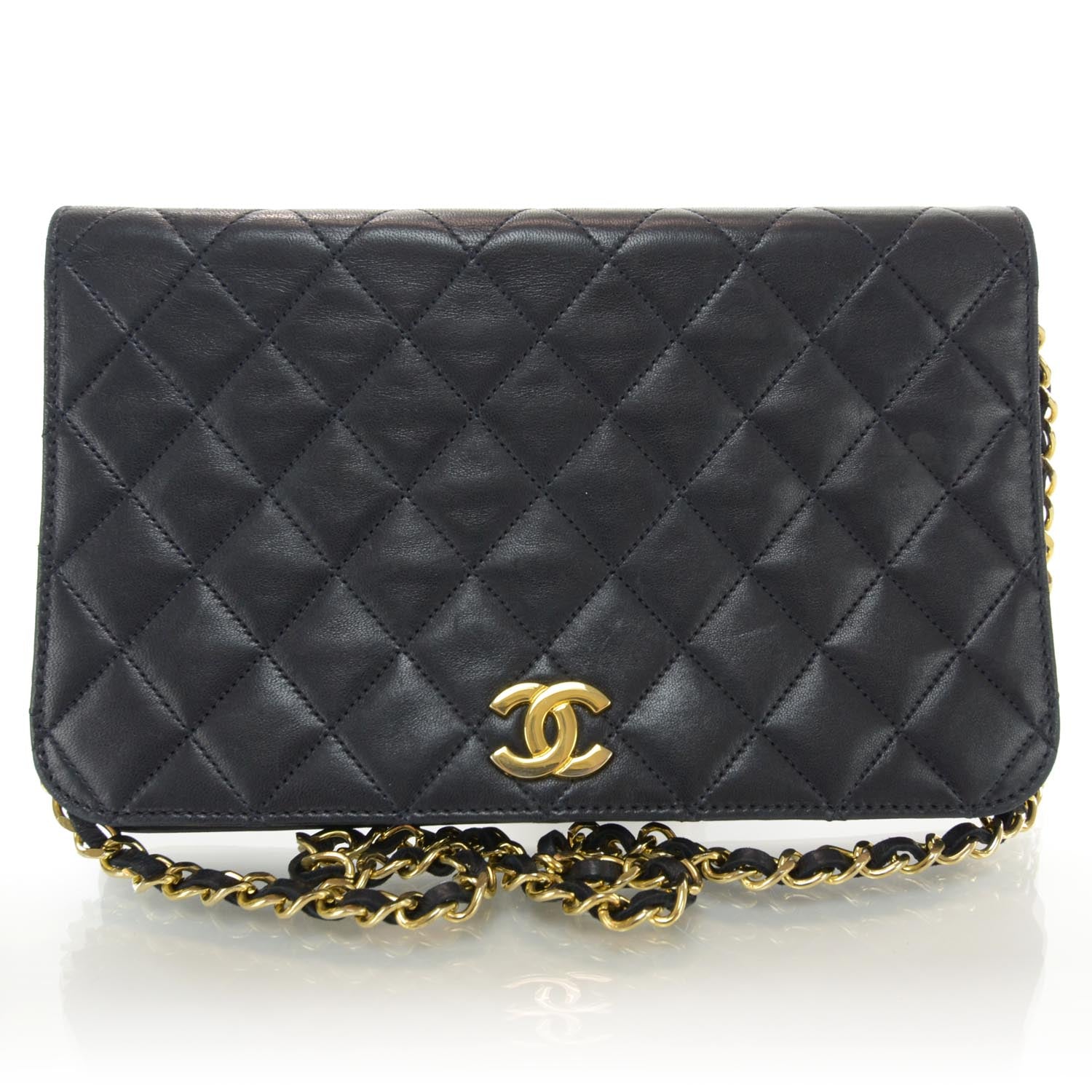 Chanel Lambskin Small Flap Navy 1 of 9