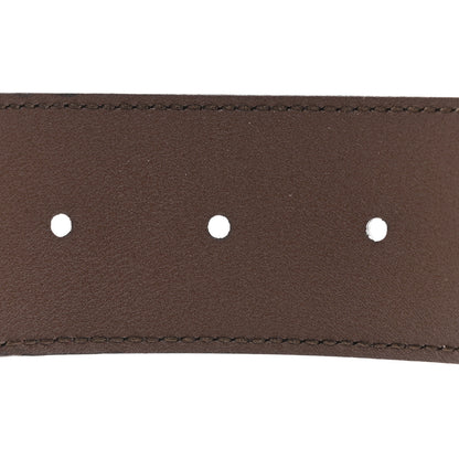 Gucci Monogram Jumbo GG Textured Dollar Calfskin Double G 40mm Belt 100 40 Camel Ebony 5 of 6