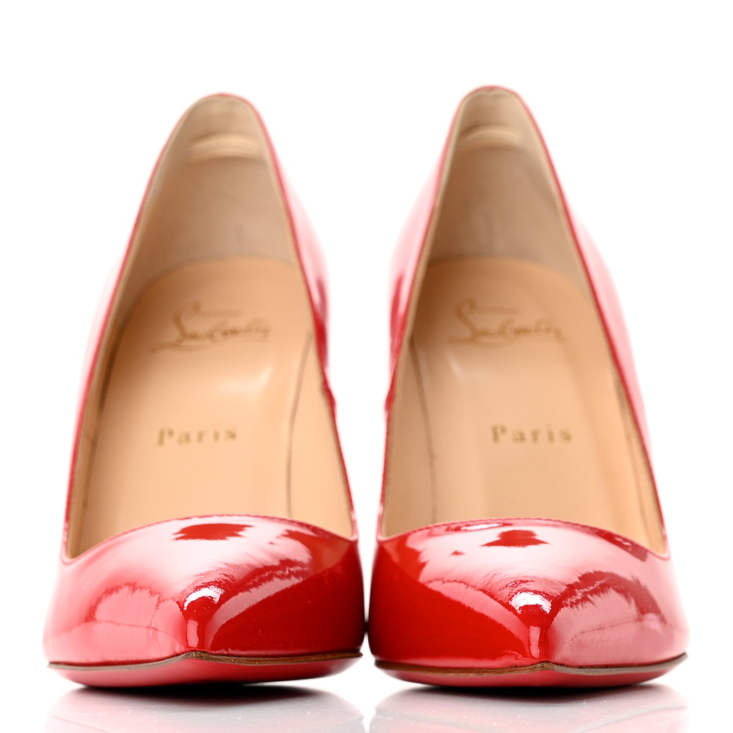 Christian Louboutin Patent Batignolles 100 Pumps 36 Rouge Lipstick 2 of 11
