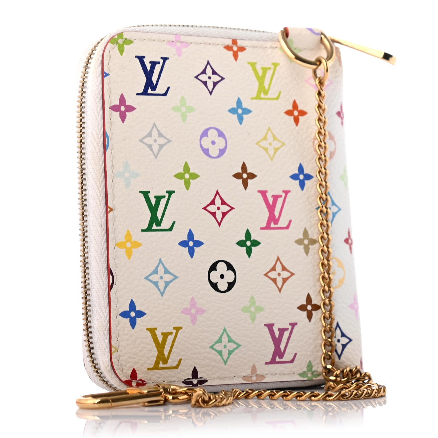 Monogram Multicolor Zippy Coin Purse Compact Wallet White