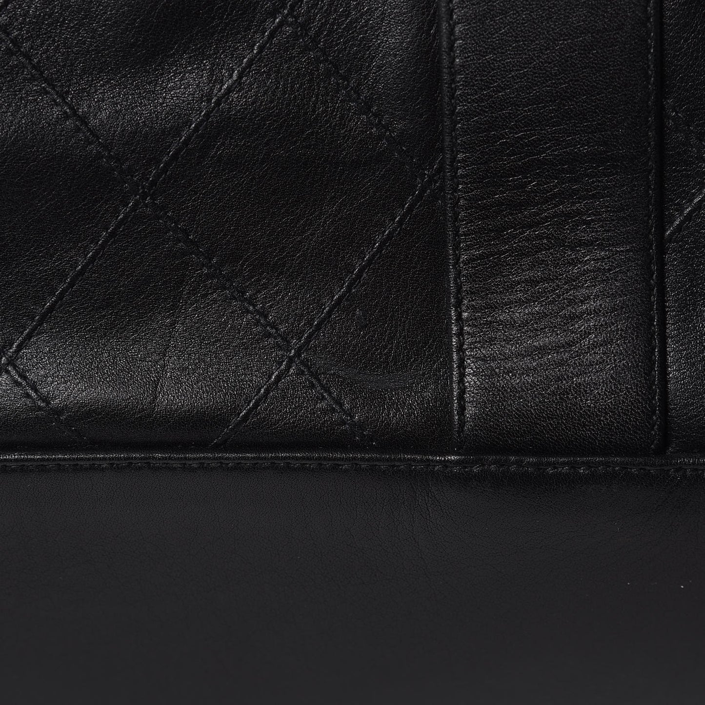Calfskin Stitched Duffel Bag Black