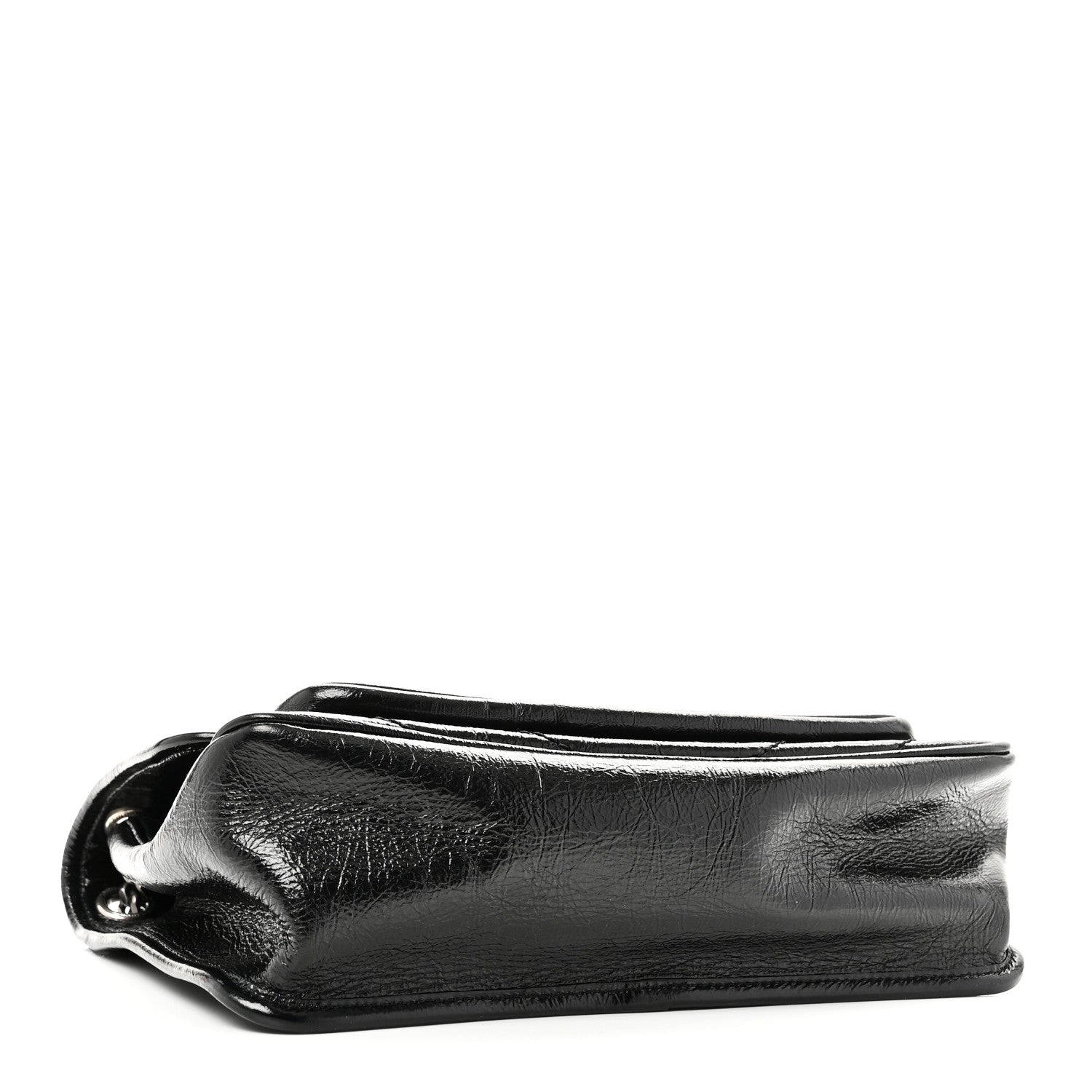 Saint Laurent Crinkled Calfskin Matelasse Monogram Medium Niki Chain Satchel Black 4 of 10