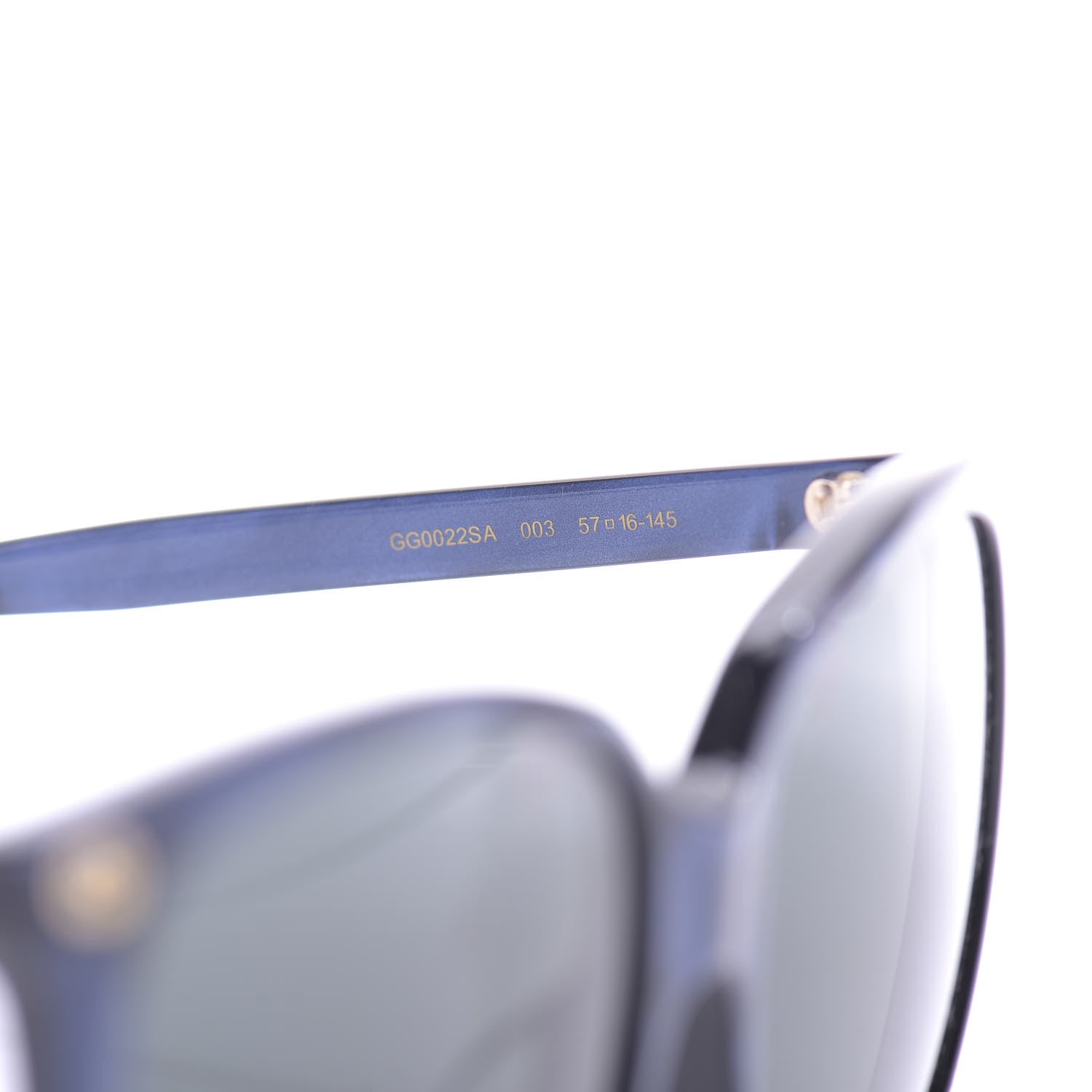 Gucci Acetate GG Sunglasses GG0022/SA Blue Grey 7 of 8