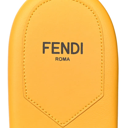 Fendi Vitello Cuoio Baguette Flat Slide Sandals 39 Mimosa 6 of 7
