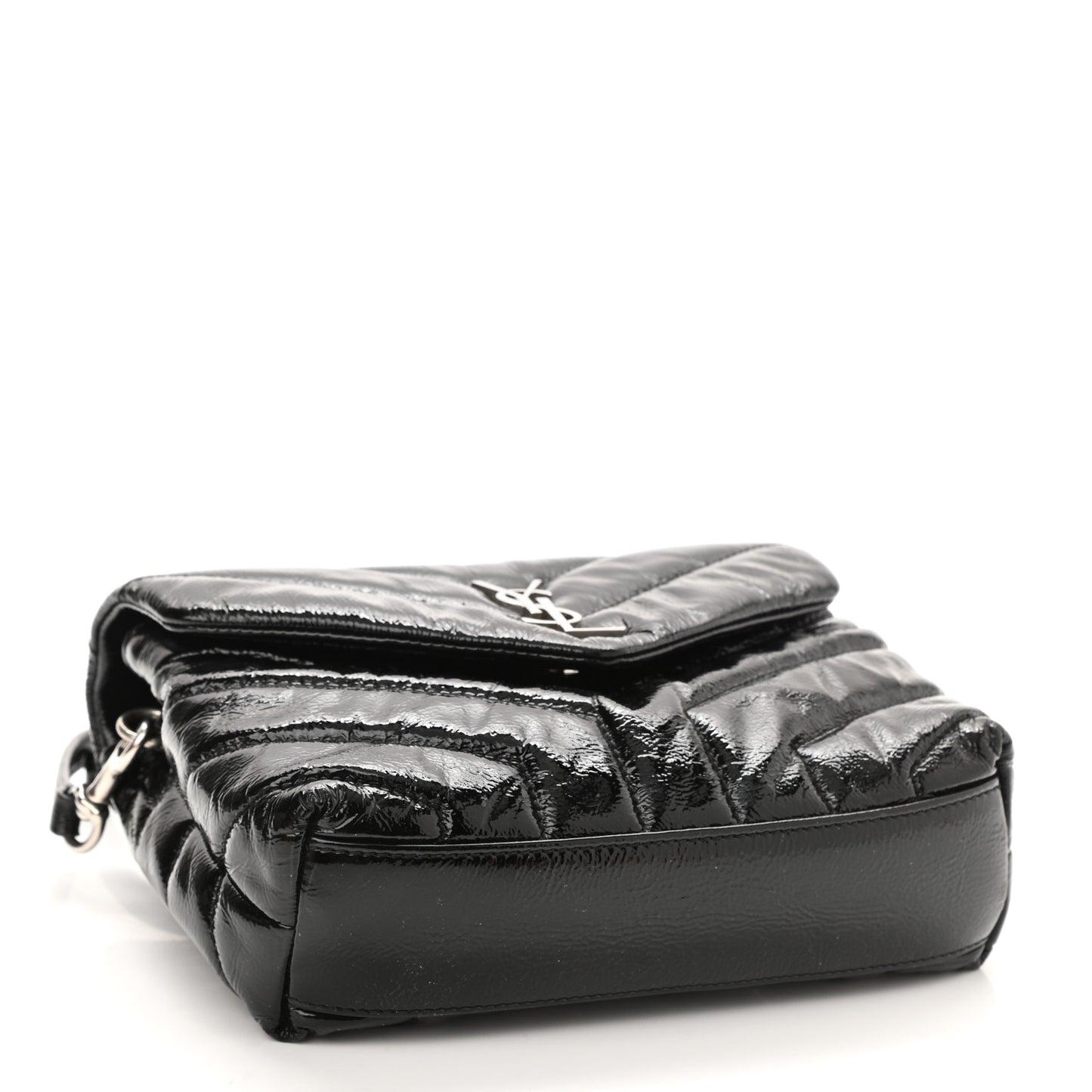 Patent Y Quilted Monogram Toy Loulou Crossbody Bag Black