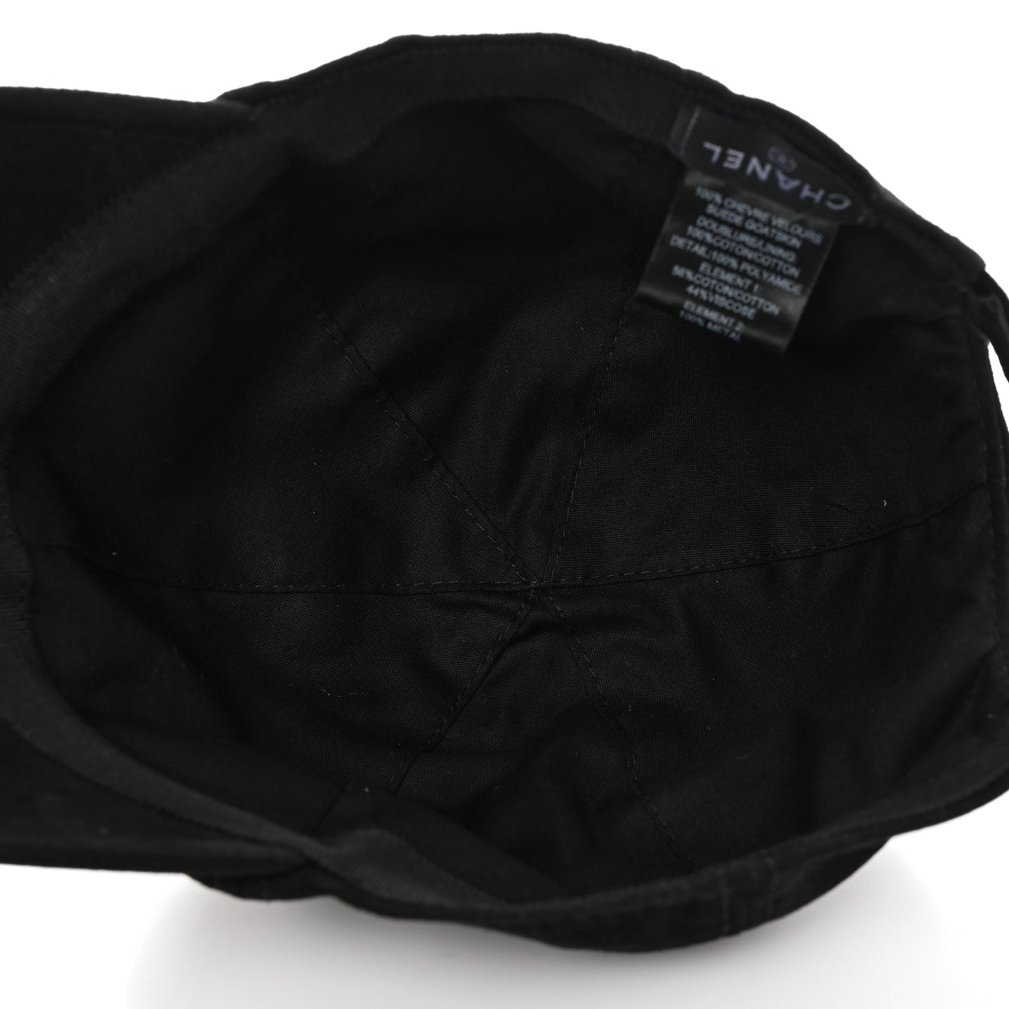 Suede Goatskin CC Cap Hat Black