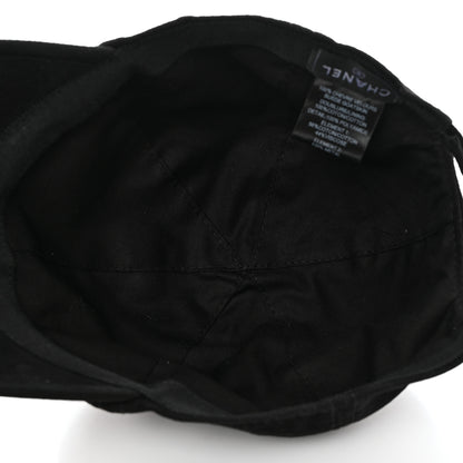 Chanel Suede Goatskin CC Cap Hat Black 7 of 9