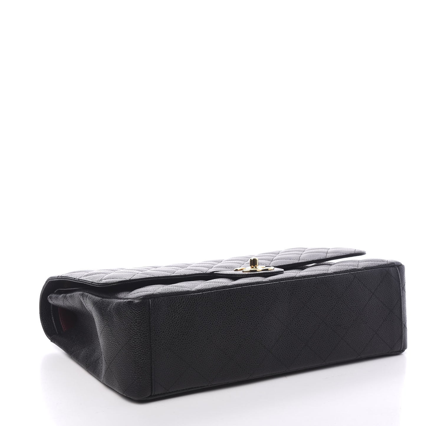 Caviar Quilted Maxi Double Flap Black