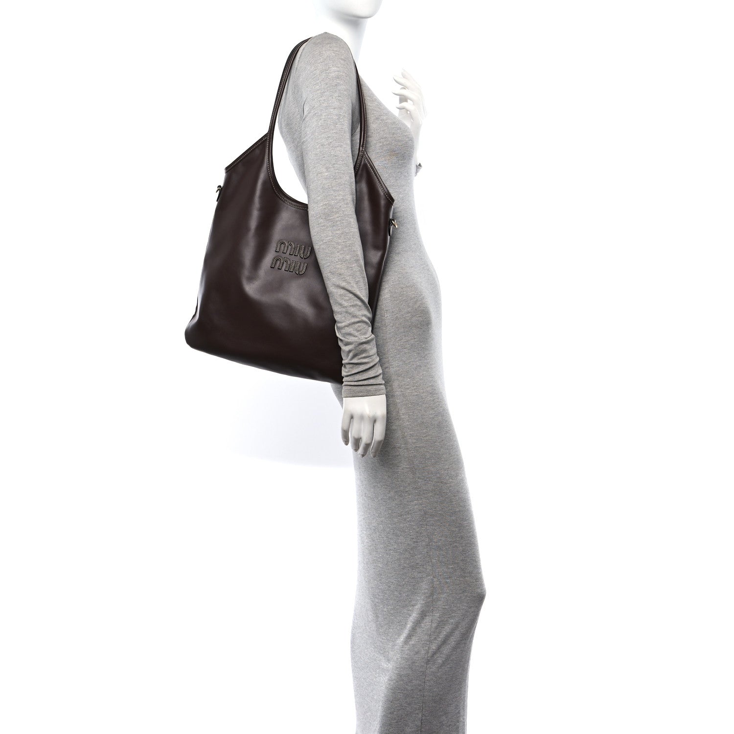 Miu Miu Nappa Ivy Bag Briarwood 2 of 9