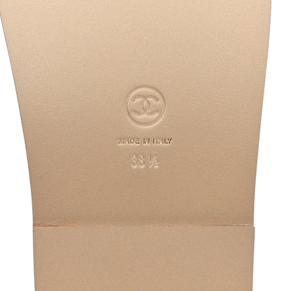 Chanel Iridescent Lambskin Quilted Velcro Dad Sandals 38.5 Light Bronze 6 of 10
