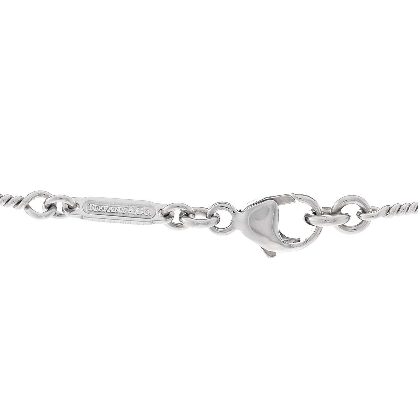 Platinum Diamond Dog Bone Chain Necklace