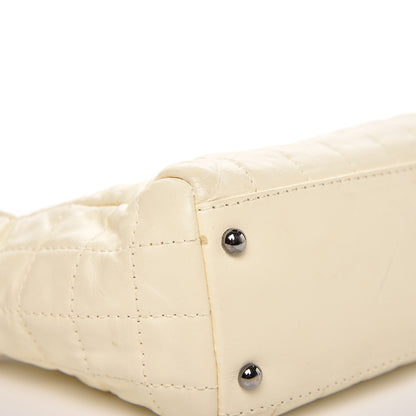 Chanel Lambskin Square Quilted Double Chain Bag White 9 of 12