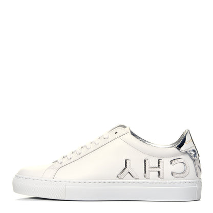 Givenchy Calfskin Reverse Logo Womens Urban Street Sneakers 37 White Silver 1 of 10