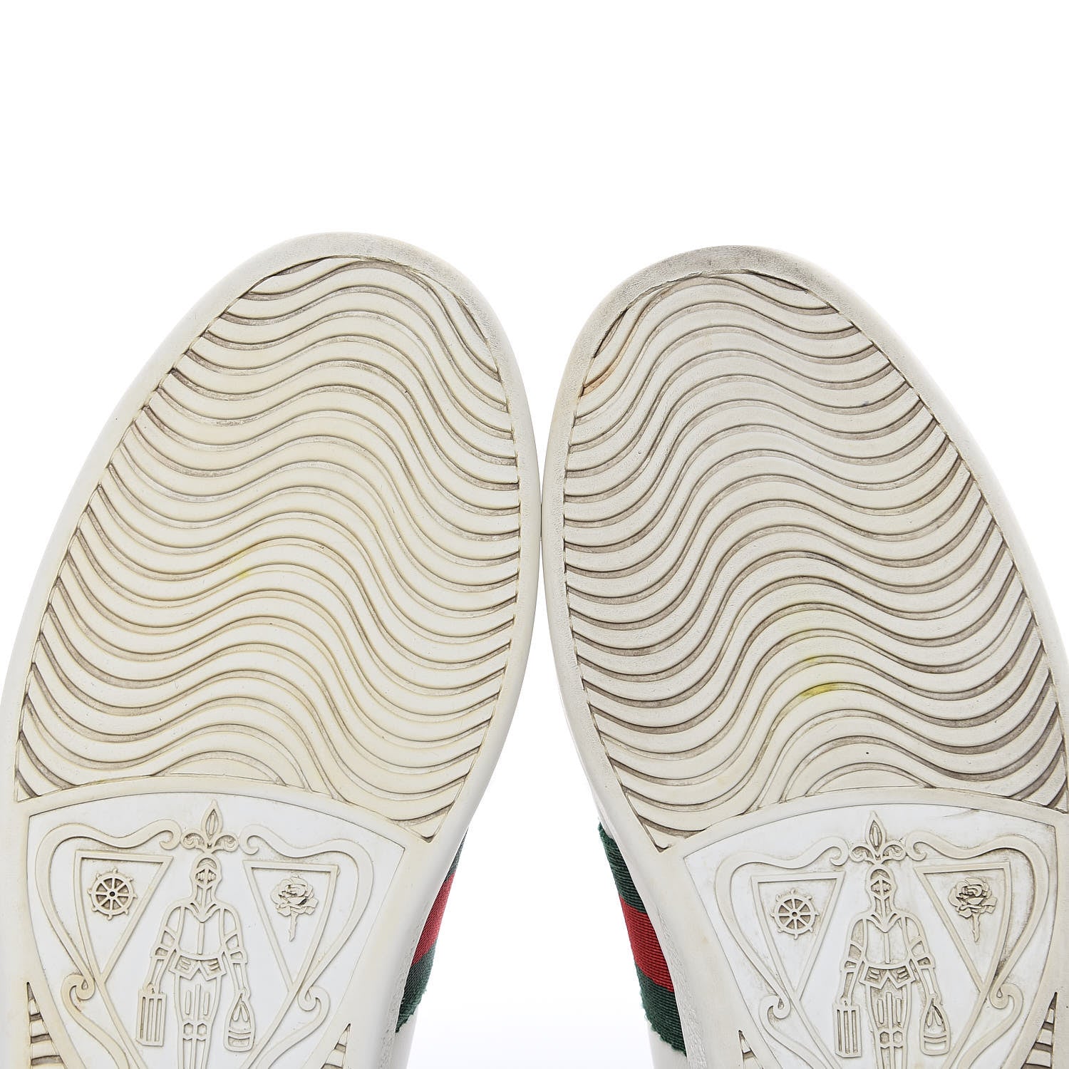 Gucci Calfskin Web Bee Embroidered Womens Ace Sneakers 38 White Green 17 of 17