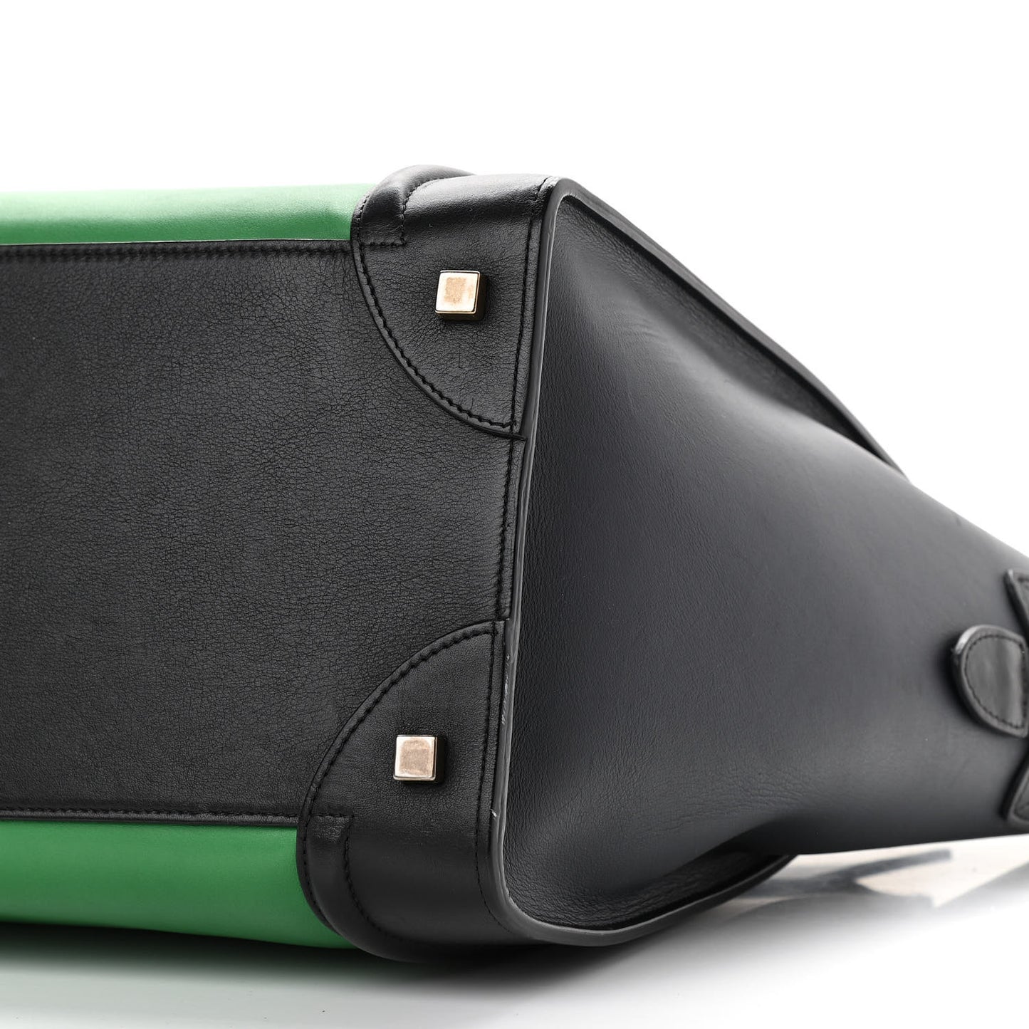 Smooth Calfskin Mini Bi-Color Luggage Grass