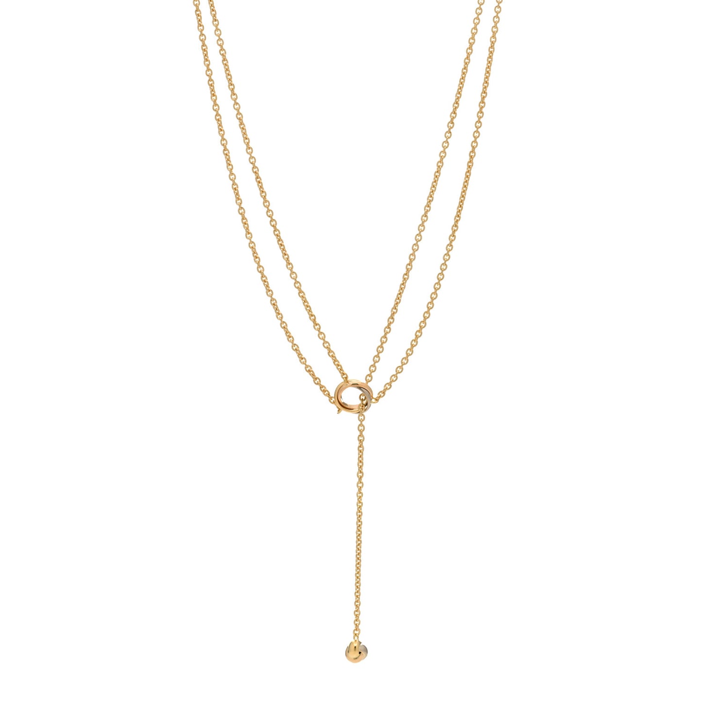 18K Pink Yellow White Gold Baby Trinity Pampilles Necklace