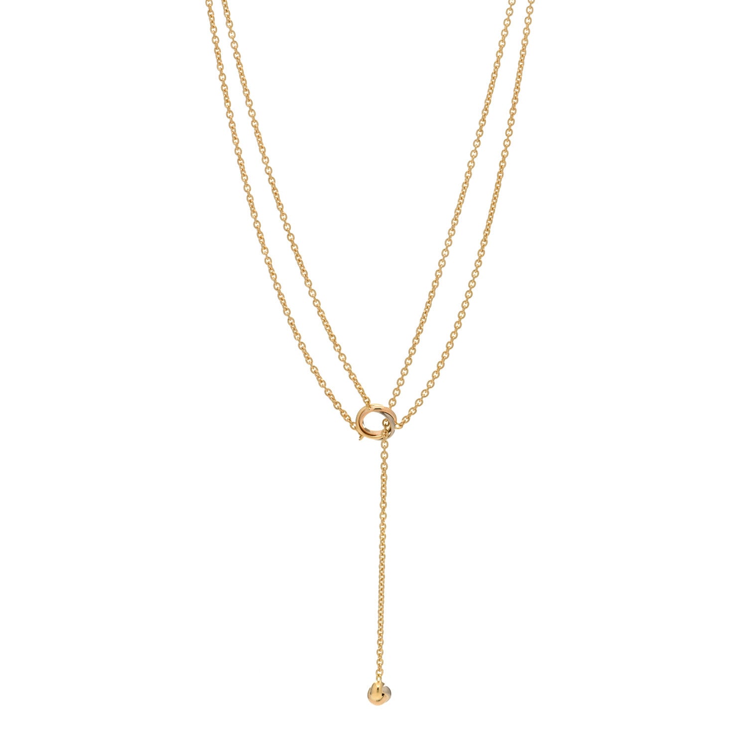 Cartier 18K Pink Yellow White Gold Baby Trinity Pampilles Necklace 1 of 3
