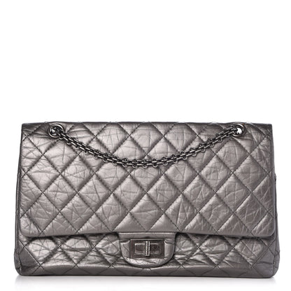 Chanel Metallic Aged Calfskin Quilted 2.55 Reissue 227 Flap Silver 1 of 10